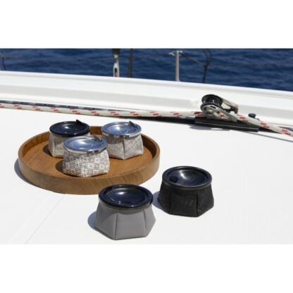 MARINE BUSINESS Posacenere POSACENERE WINDPROOF RATTAN NERO - immagine 2