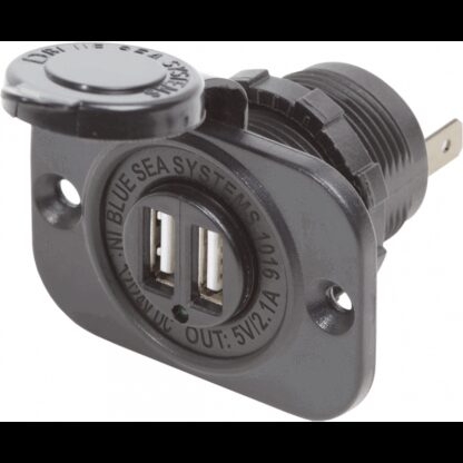 BLUE SEA Prese e Spine DOPPIA PRESA USB 12V. NERA