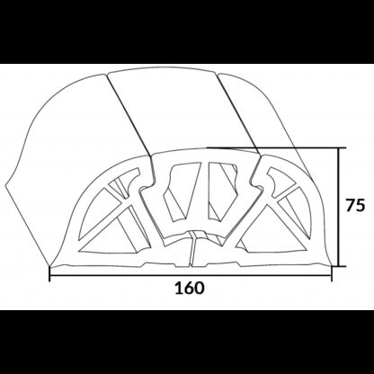 TESSILMARE Profili Radial, Bino, Bumper PROFILO BUMPER 160 BIANCO MT 2 - immagine 2