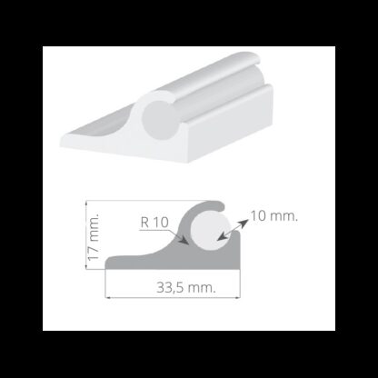 TESSILMARE Accessori per Capottine PROFILO IN PVC PER CUSCINERIA MT4 - immagine 2