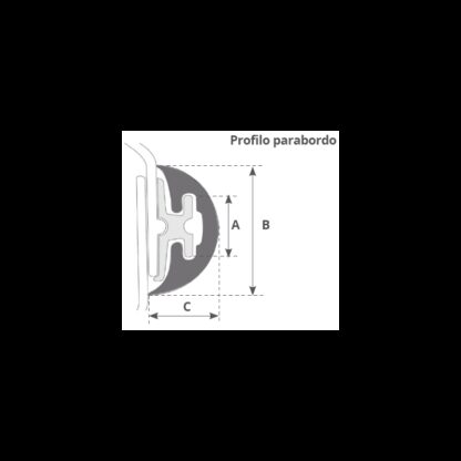 TESSILMARE Profili Radial, Bino, Bumper PROFILO RADIAL MM. 52 NERO MT.24 - immagine 2