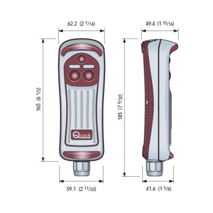 QUICK Accessori per Verricelli Quick PULS.STAGNA 8 CAN. CON TORCIA LED - immagine 3