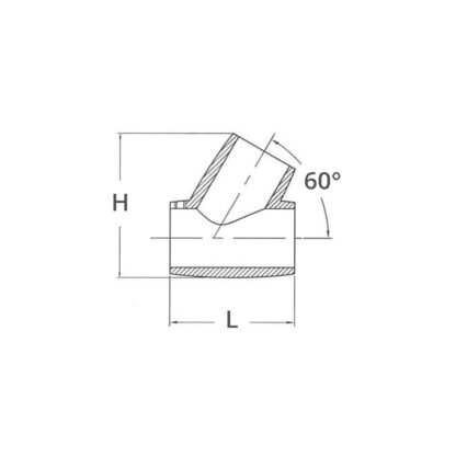 Raccordi in Acciaio Microfuso TEE INOX 60° Ø MM.25 - immagine 2