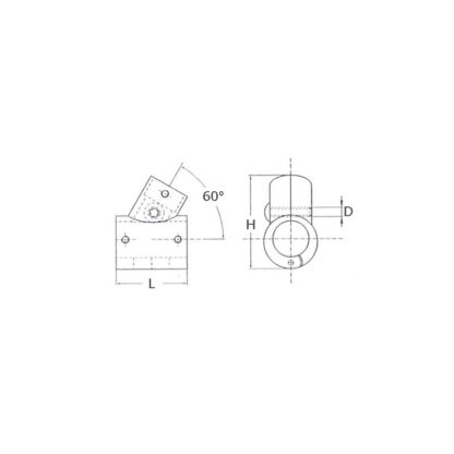Raccordi in Acciaio Microfuso TEE INOX APRIBILE 60° Ø MM.25 - immagine 2