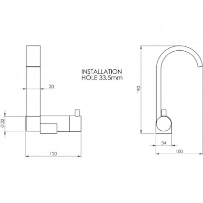 Rubinetti RUBINETTO MIXER CANNA PIATTA