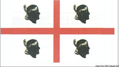 Bandiera Sardegna 30 x 45 cm 35.443.02 Osculati