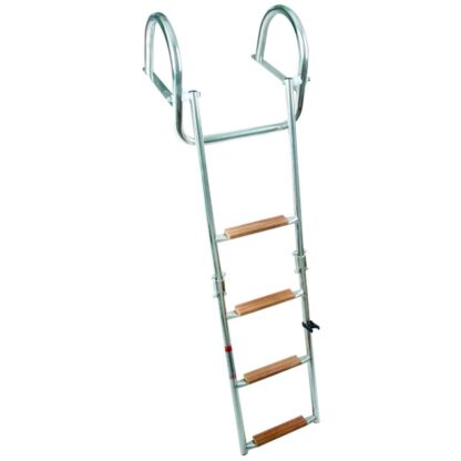 Scalette Telescopiche SCALETTA INOX RIBALTABILE 4 GRADINI - immagine 3