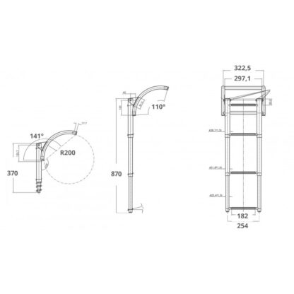 Scalette Telescopiche SCALETTA INOX PER GOMMONI 4GR. - immagine 2