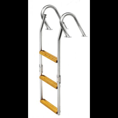 Scalette Pieghevoli SCALETTA INOX/LEGNO 3 GR.