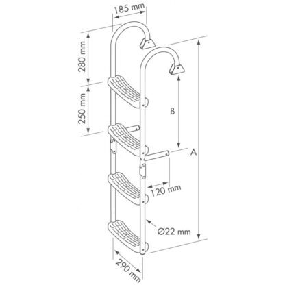 PLASTIMO Scalette Pieghevoli SCALETTA 6 GRADINI 1550x290 - immagine 2