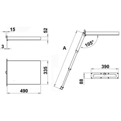 DOUGLAS MARINE Scalette Telescopiche SCALETTA  INOX AD INCASSO 3 gr. - immagine 3