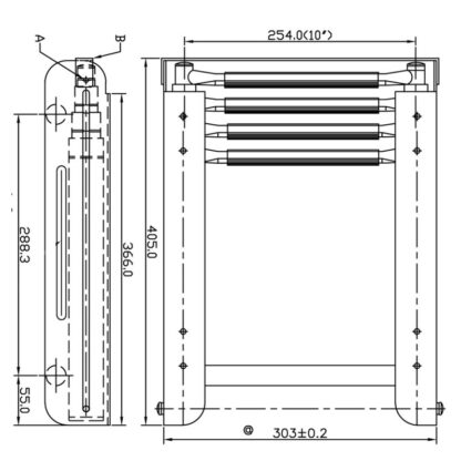 Scalette Telescopiche SCALETTA INOX GRADINO NERO - immagine 2