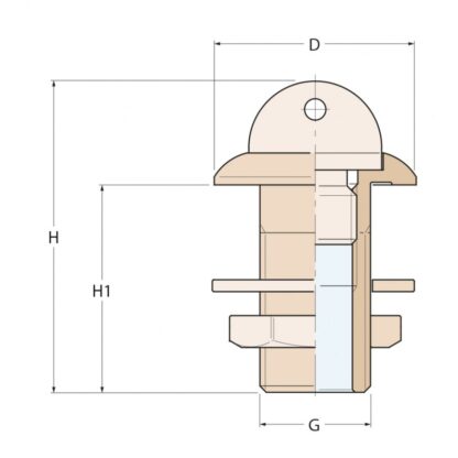GUIDI Scarichi e Ombrinali in Ottone,Inox SCARICO ALAGGIO 1/2 - immagine 2