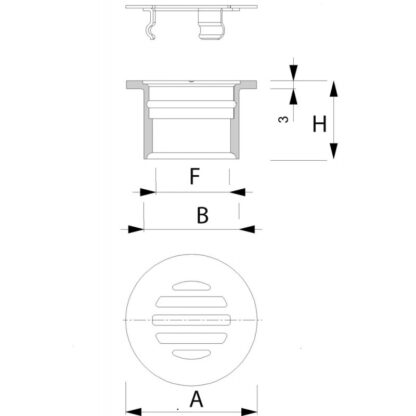 FORESTI Scarichi e Ombrinali in Ottone,Inox SCARICO IN OTTONE CROMATO Ø MM.85 - immagine 2