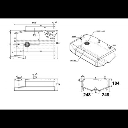 SIC DIVISIONE ELETTRONICA Serbatoi Carburante Grandi Capacita SERBATOIO CARBURANTE LT.133 - immagine 2