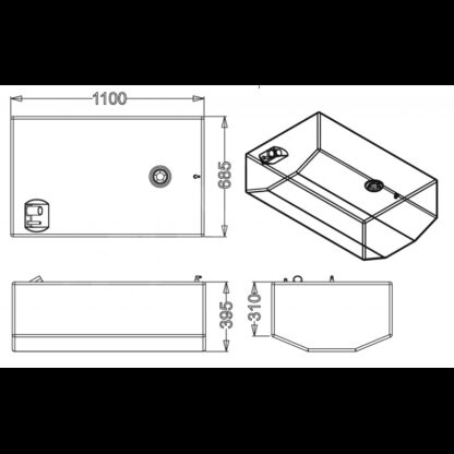 SIC DIVISIONE ELETTRONICA Serbatoi Carburante Grandi Capacita SERBATOIO CARBURANTE LT.270 - immagine 2
