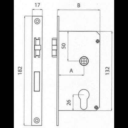 OLCESE RICCI Serrature Porte e Maniglie SERRATURA INCASSO OTT. CROM - immagine 2