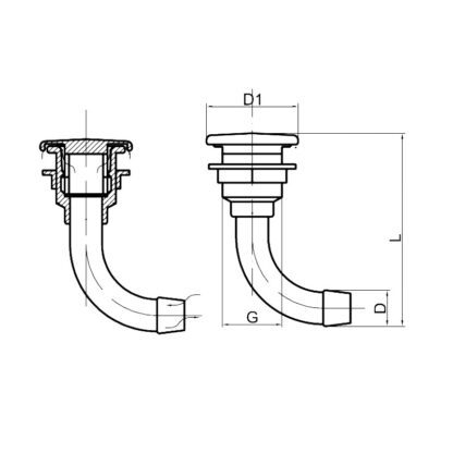 Sfiati in Ottone SFIATO INCASSO DRITTO PG. Ø MM.16 - immagine 3