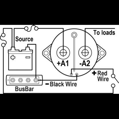 BLUE SEA Solenoidi, Relè Automatici SOLENOIDE SERIE L 150A 12/24V - immagine 3