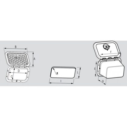 PLASTIMO Sportelli,Contenitori con Sportello SPORTELLO MM.459 X 514 - immagine 2