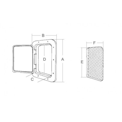 CEREDI Sportelli,Contenitori con Sportello SPORTELLO MM. 280X375 "PESANTE" - immagine 2
