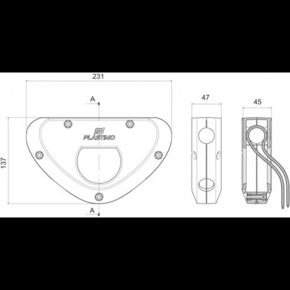 PLASTIMO Supporti Motore SUPPORTO MOTORE FUORIBORDO GRIGIO - immagine 2