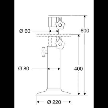 BARKA Tavoli e Supporti per Tavoli SUPPORTO TELESCOPICO MM.400/600 - immagine 2