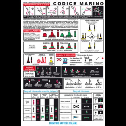 ERREGRAFICA Tabelle e Bandiere Adesive TABELLA CODICE MARINO CM. 16X24