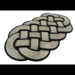 CAVALIERI Tappeti in Corda, Stuoino TAPPETO CANAPA-NERO 600X330