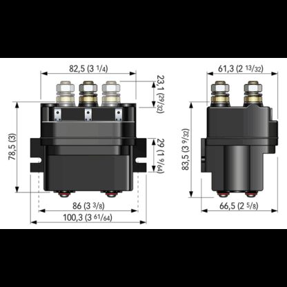 QUICK Accessori per Verricelli Quick TELERUTTORE 3 TERMINALI 24V - immagine 2