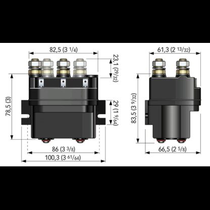 QUICK Accessori per Verricelli Quick TELERUTTORE 4 TERMINALI 24V - immagine 2
