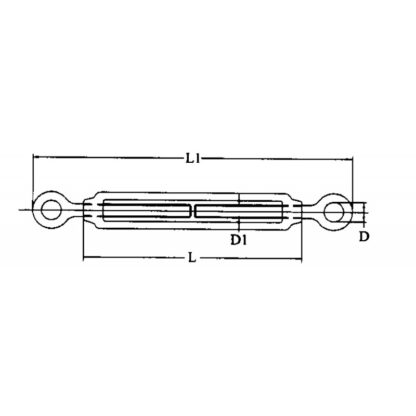 Morsetti, Tenditori TENDITORE INOX M10 OCCHIO-OCCHIO - immagine 2
