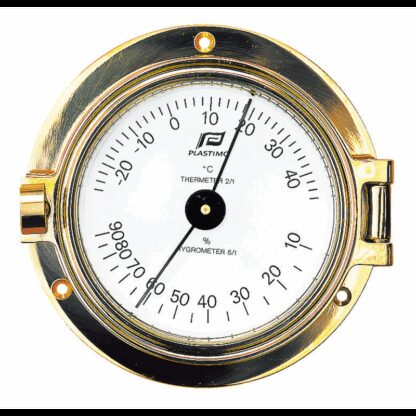 PLASTIMO Ottone Lucido THERMO-IGROMETRO 3"