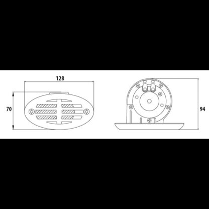 AAA Segnalatori Acustici TROMBA INOX AD INCASSO 12V - immagine 2