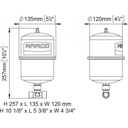 MARCO Accessori per Pompe VASO ESPANSIONE INOX - immagine 2