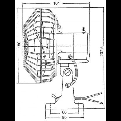MARINE TOWN Elettrodomestici, Ventilatori VENTILATORE OSCILLANTE 12V. - immagine 2
