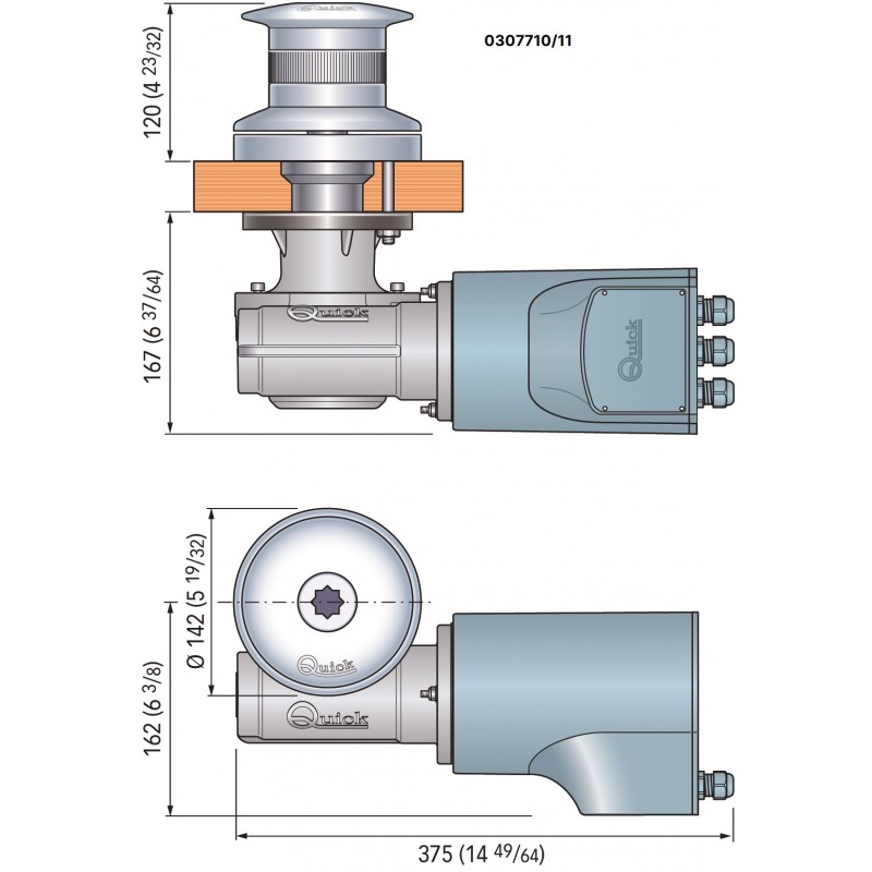 QUICK Verricelli Quick TUMBLER 1500W 12V CAMPANA Ø MM.142 - immagine 2