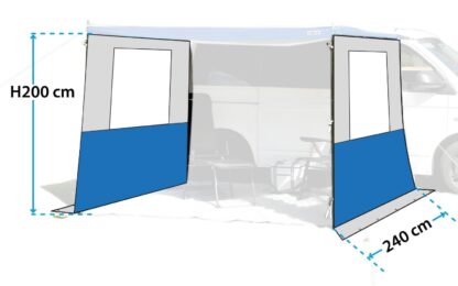 Set 2 pareti x Sunny Van Roof Brunner CLASSIC SUN CANOPIES - immagine 3