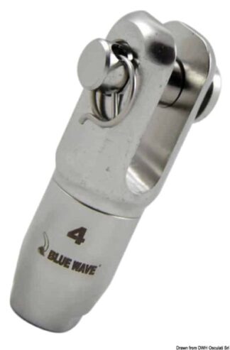 Terminale forcella per rig tessile per cima Ø4 mm 05.221.04 Osculati