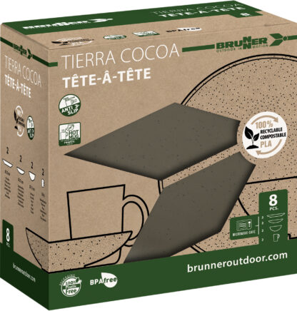 Tête-à-tête Tierra Cocoa Brunner PLA TABLEWARE - immagine 4