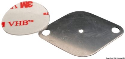 Piastrina inox magnetico adesiva 45x30 mm 10.600.04 Foam Anchor