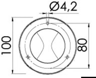 Luce da tavolo a scomparsa Aurora ghiera SS tonda 13.448.10 Osculati