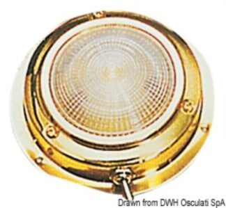 Plafoniera ottone lucido luce Led diam. 138 mm 13.544.11 Osculati