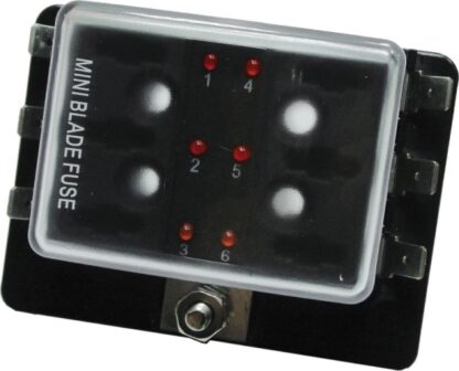 Scatola portafusibili lamellari MINI 6 uscite 14.101.06 Osculati