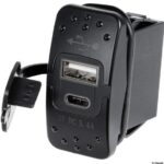 Osculati 14.195.62 Presa Femmina Usb-A Più Usb-C presa di corrente con doppio usb