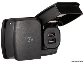 Presa Flip Pro Duo USB-A+USB-C e Power Socket 12V 14.195.82 Scanstrut