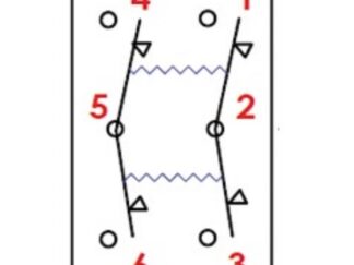 Interruttore Marina R II (ON)-OFF-(ON) 14.298.03 Osculati