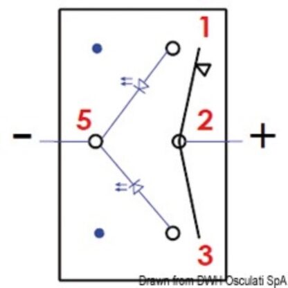 Interruttore Marina R II ON-OFF-(ON) 14.298.06 Osculati