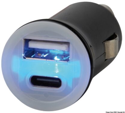 Adattatore presa corrente USB-A + USB-C 14.517.19 Osculati