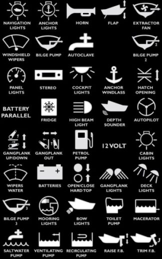 Pannello elettrico touch 4 interr. High power 14.691.05 Osculati